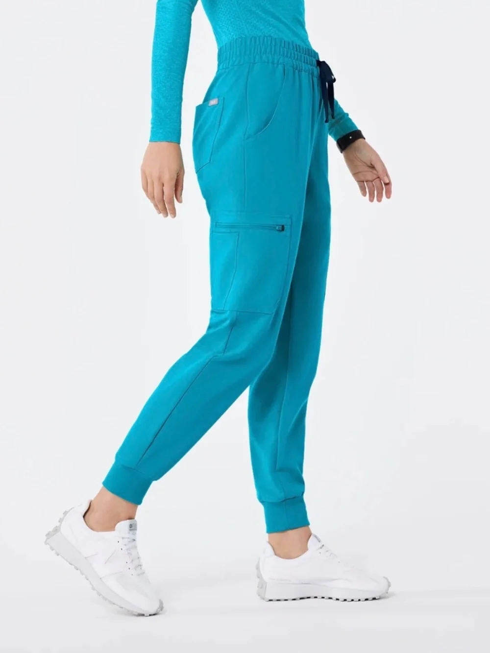 SOLD ON ANOTHER PLATFORM FIGS Uman High Waisted Jogger Scrub Pants Teal M NWT